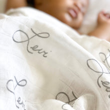 Load image into Gallery viewer, Custom Baby Blanket - Personalized Blanket - Baby Gift - Crib Blanket - Nursing Cover - Baby Name Blanket - Baby Comforter - Newborn Blanket
