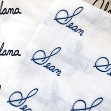 Load image into Gallery viewer, Custom Baby Blanket - Personalized Blanket - Baby Gift - Crib Blanket - Nursing Cover - Baby Name Blanket - Baby Comforter - Newborn Blanket